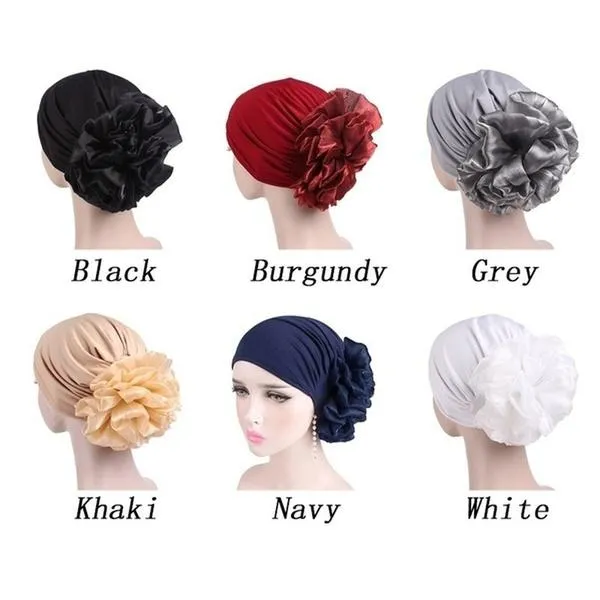 Women's Milk Silk Flower Turban