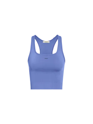 Women's Plant-Stretch Compressive Ribbed Tank Top—Iris Purple